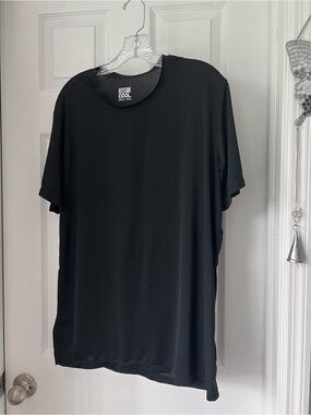 Cool Performance Men's Black Crew Neck T-Shirt